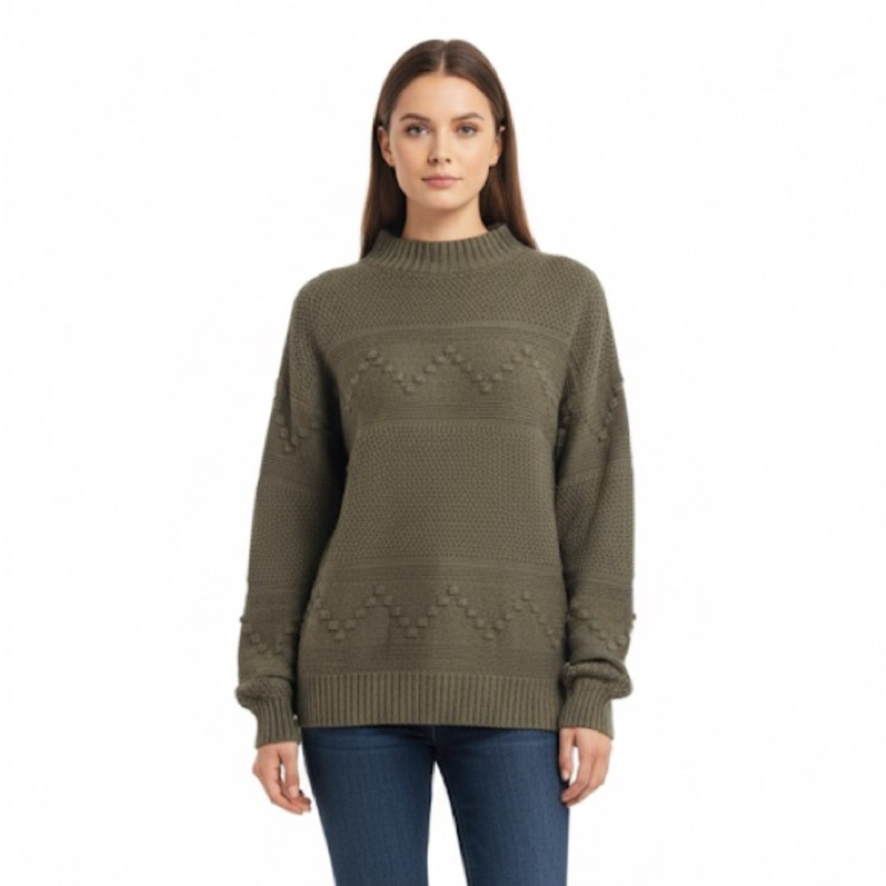 Olive Green Knit Sweater. Size XL